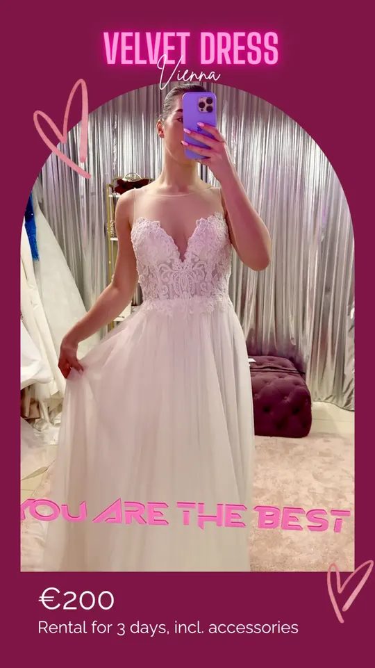 Sabine — white debutante gown with a sweetheart neckline for rent at Velvet Dress Vienna